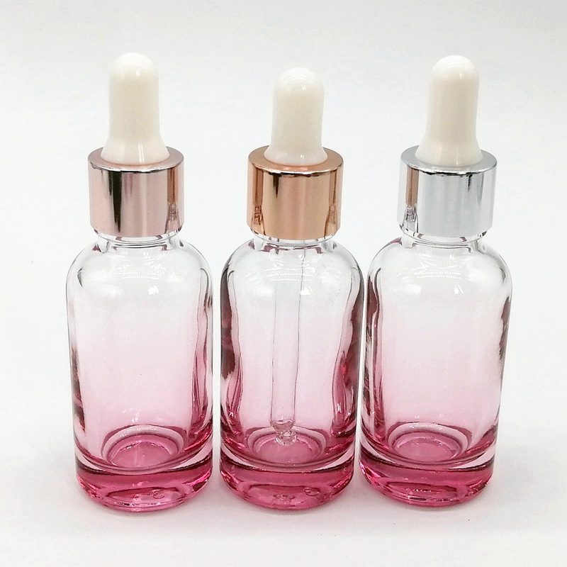 custom empty glass essential oil bottle with dropper cap