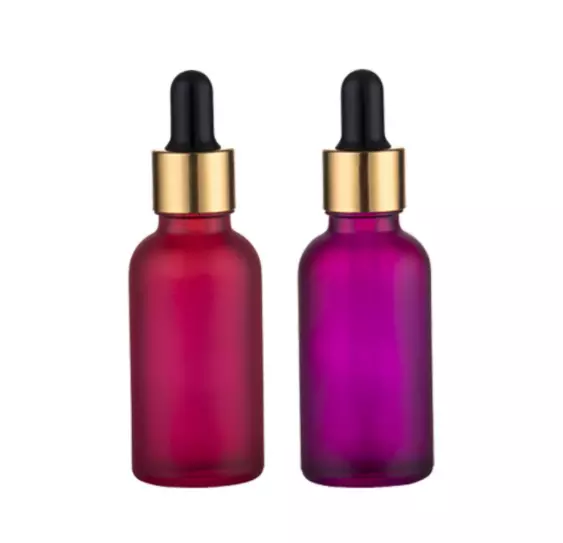 custom empty glass essential oil bottle with dropper cap