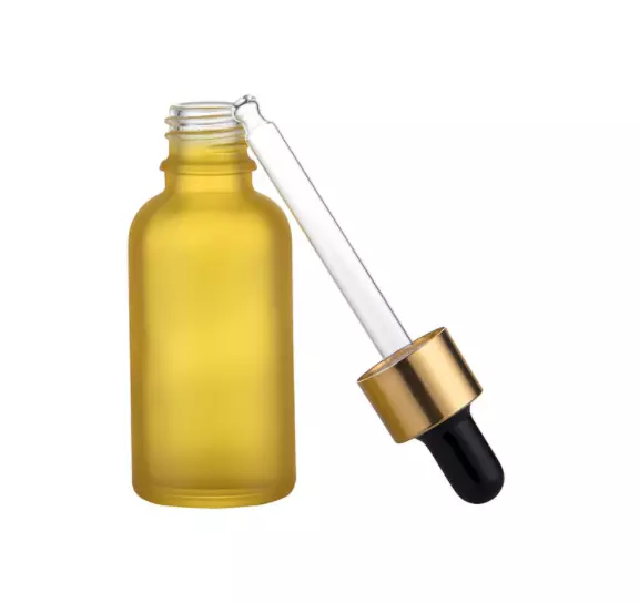custom empty glass essential oil bottle with dropper cap
