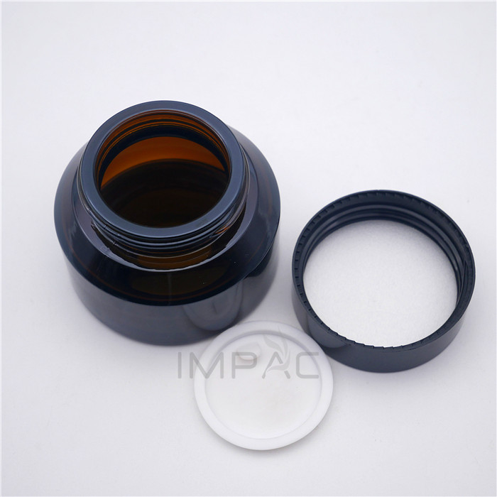 custom empty luxury body cream cosmetic glass jar 50 ml with PP cap