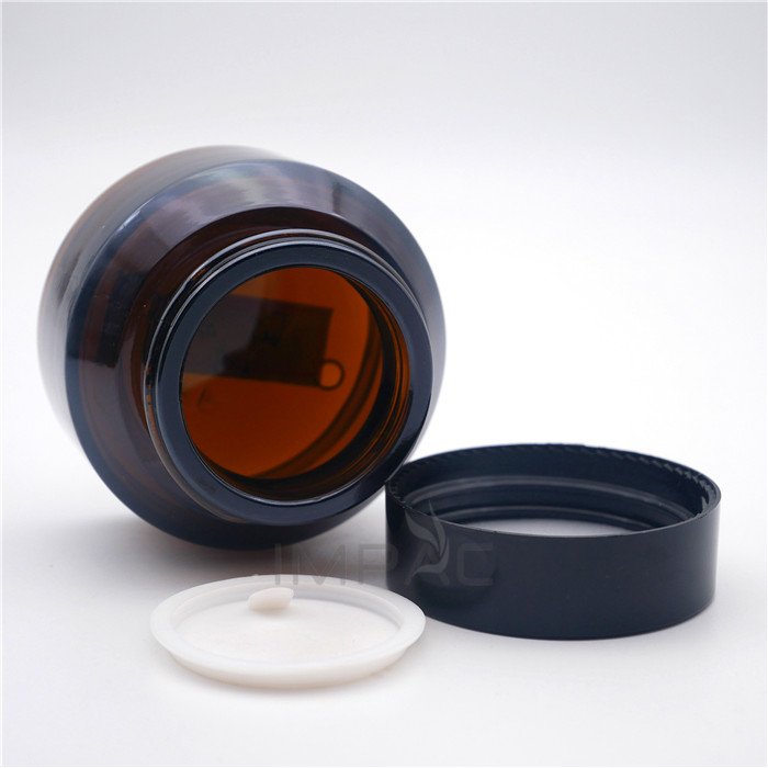 custom empty luxury body cream cosmetic glass jar 50 ml with PP cap