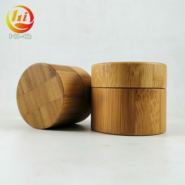 custom engraving empty 30g 50g 30ml 50ml cosmetic face cream glass inner bamboo jar