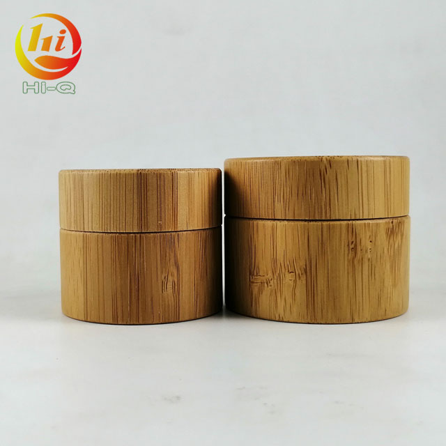 custom engraving empty 30g 50g 30ml 50ml cosmetic face cream glass inner bamboo jar