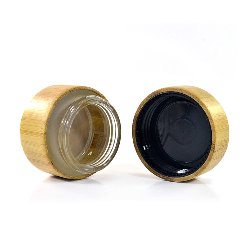 custom engraving empty 30g 50g 30ml 50ml cosmetic face cream glass inner bamboo jar