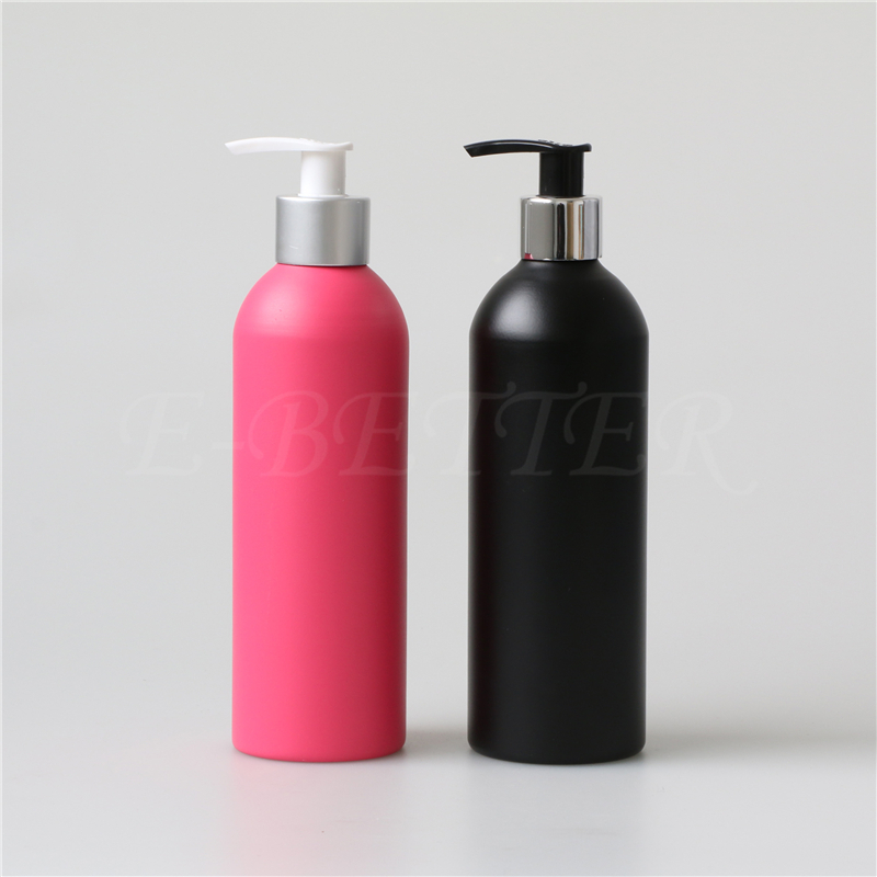 custom fancy aluminum cosmetic 300ml lotion pump bottle