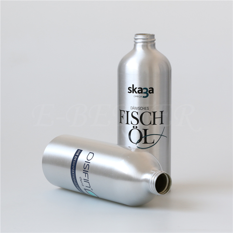 custom fancy aluminum cosmetic 300ml lotion pump bottle