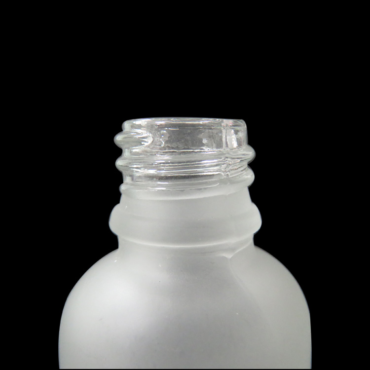 custom frosted clear glass dropper bottles 30ml with silver cap