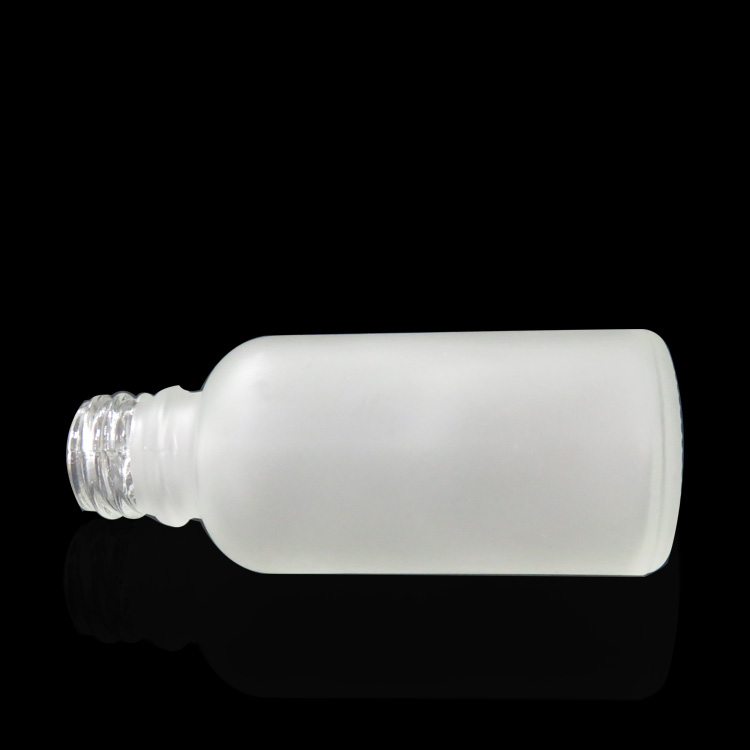 custom frosted clear glass dropper bottles 30ml with silver cap