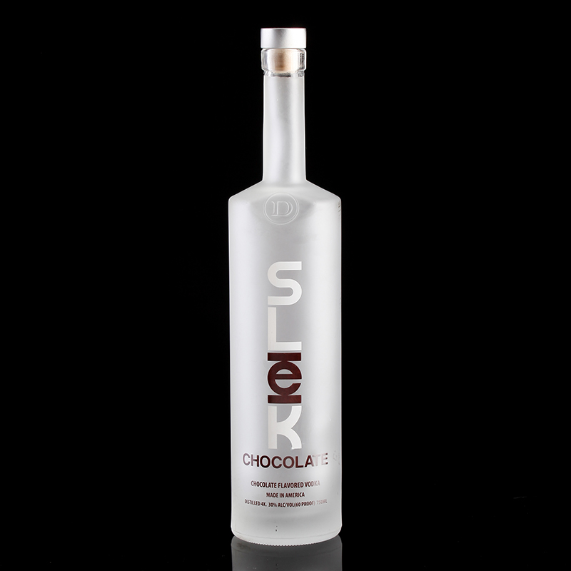 custom frosted design bottles vodka bottle manufacturer glass bottles 700ml with corks
