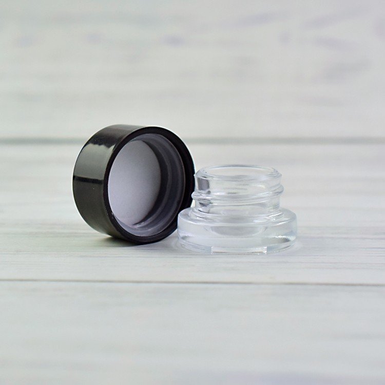 custom glass concentrate jars for CBD oil eye cream jar glass whole sale price child resistant concentrate glass jar