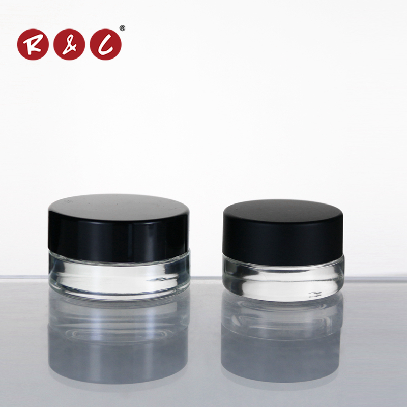 custom glass jar childproof glass oil concentrate jars CBD bottle with