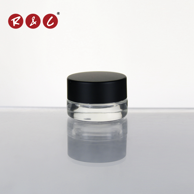 custom glass jar childproof glass oil concentrate jars CBD bottle with