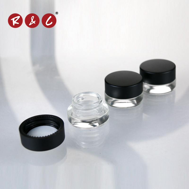 custom glass jar childproof glass oil concentrate jars CBD bottle with