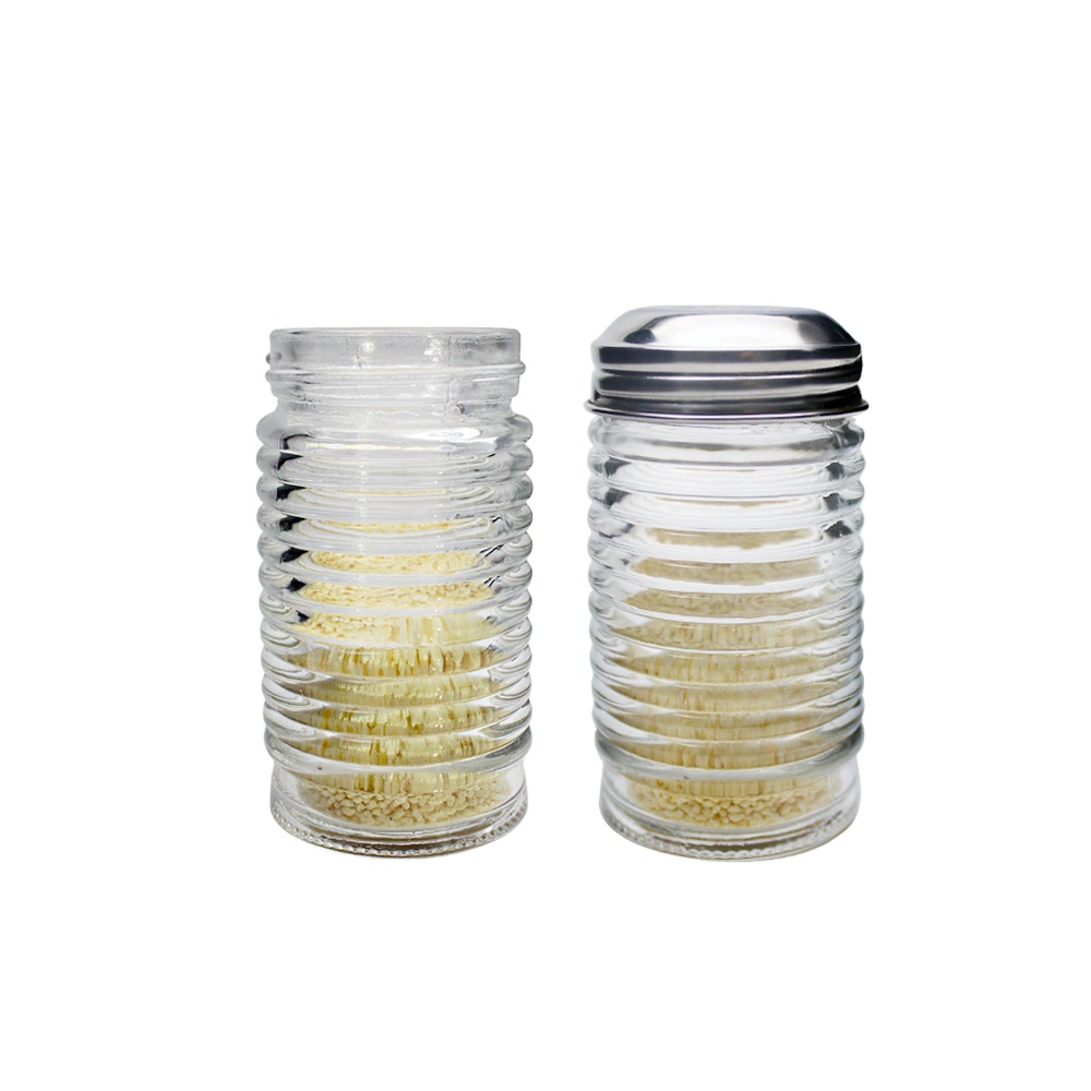 custom glass spice shaker salt pepper bottle / jar with seal ild