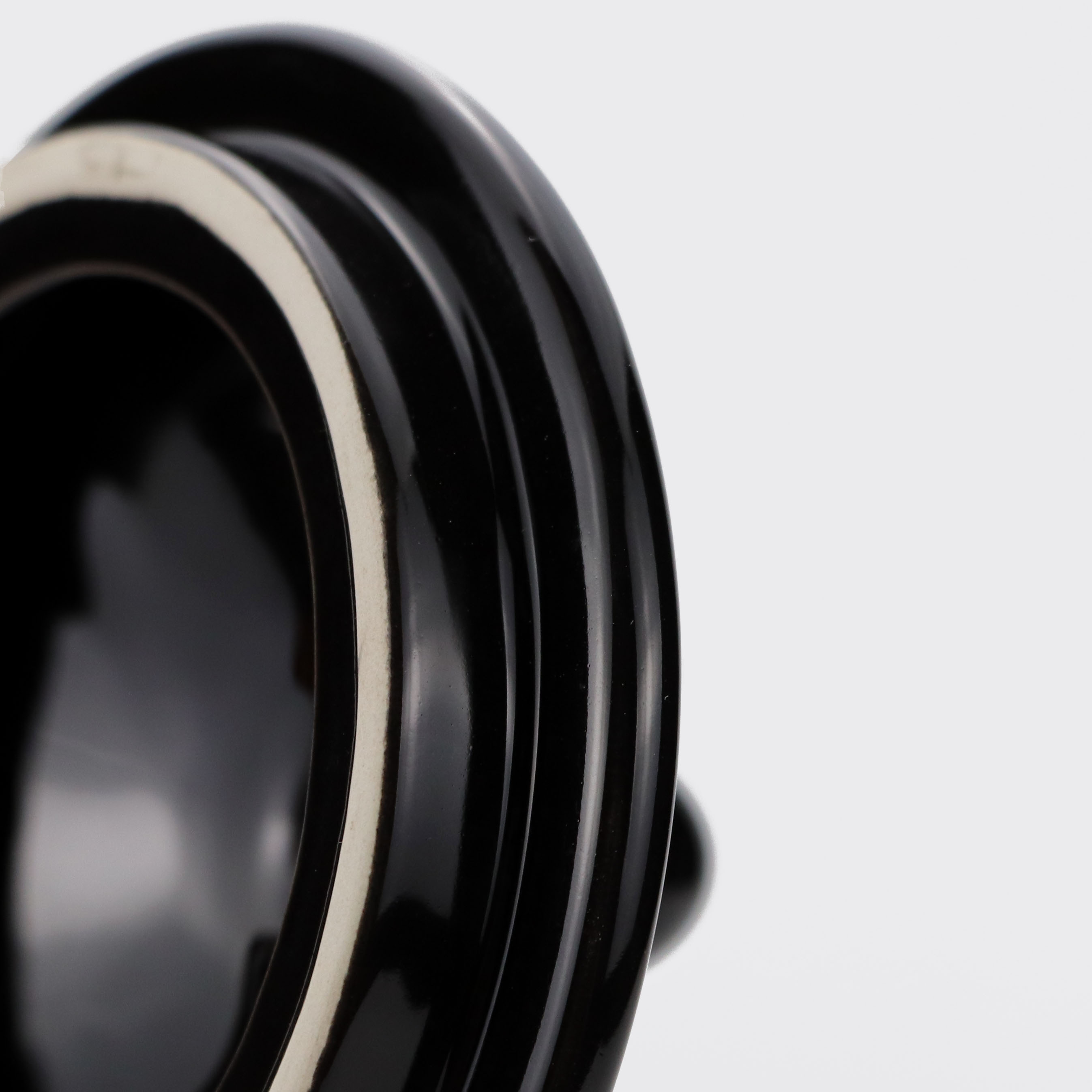 custom high end brand elegant black porcelain storage jar with lid set