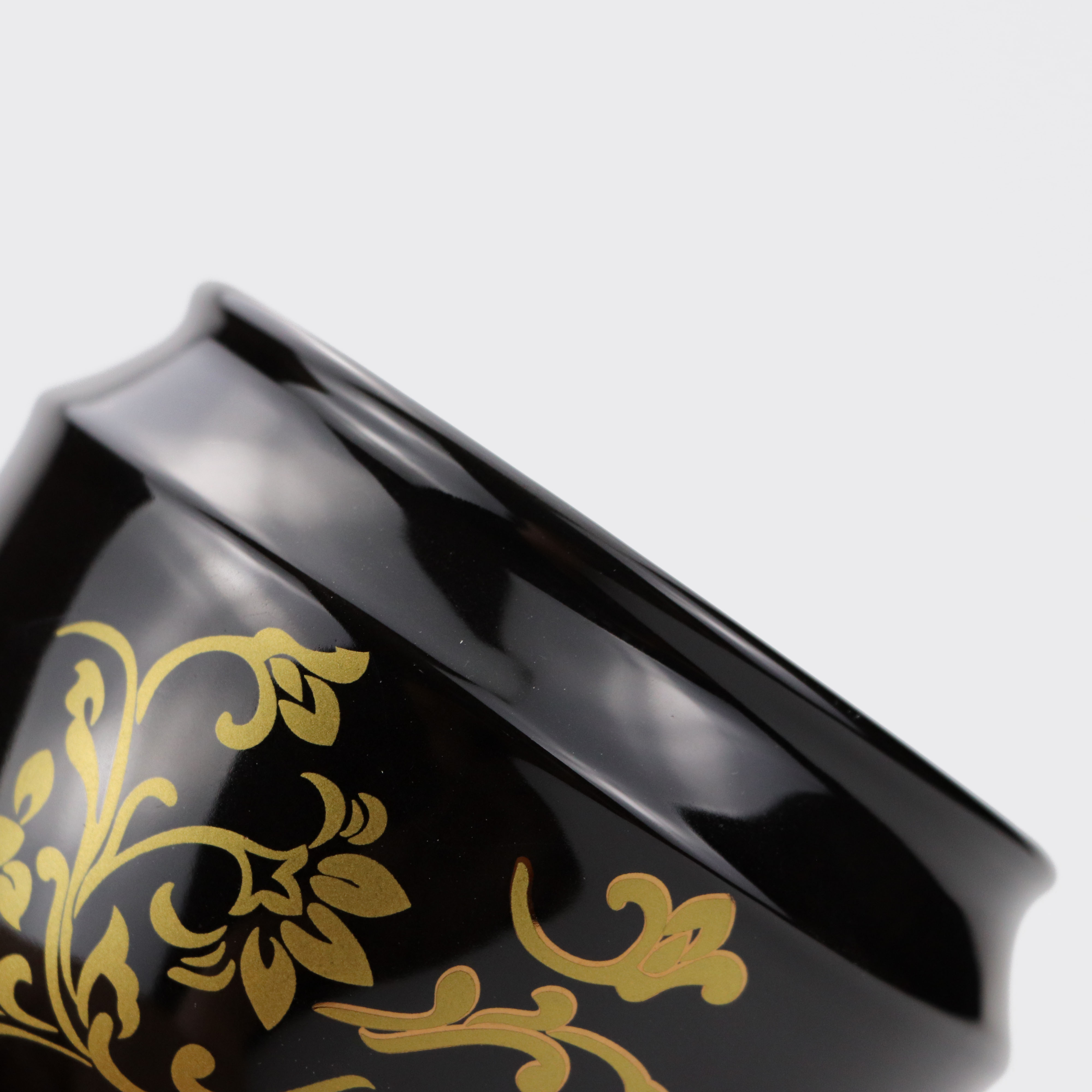 custom high end brand elegant black porcelain storage jar with lid set