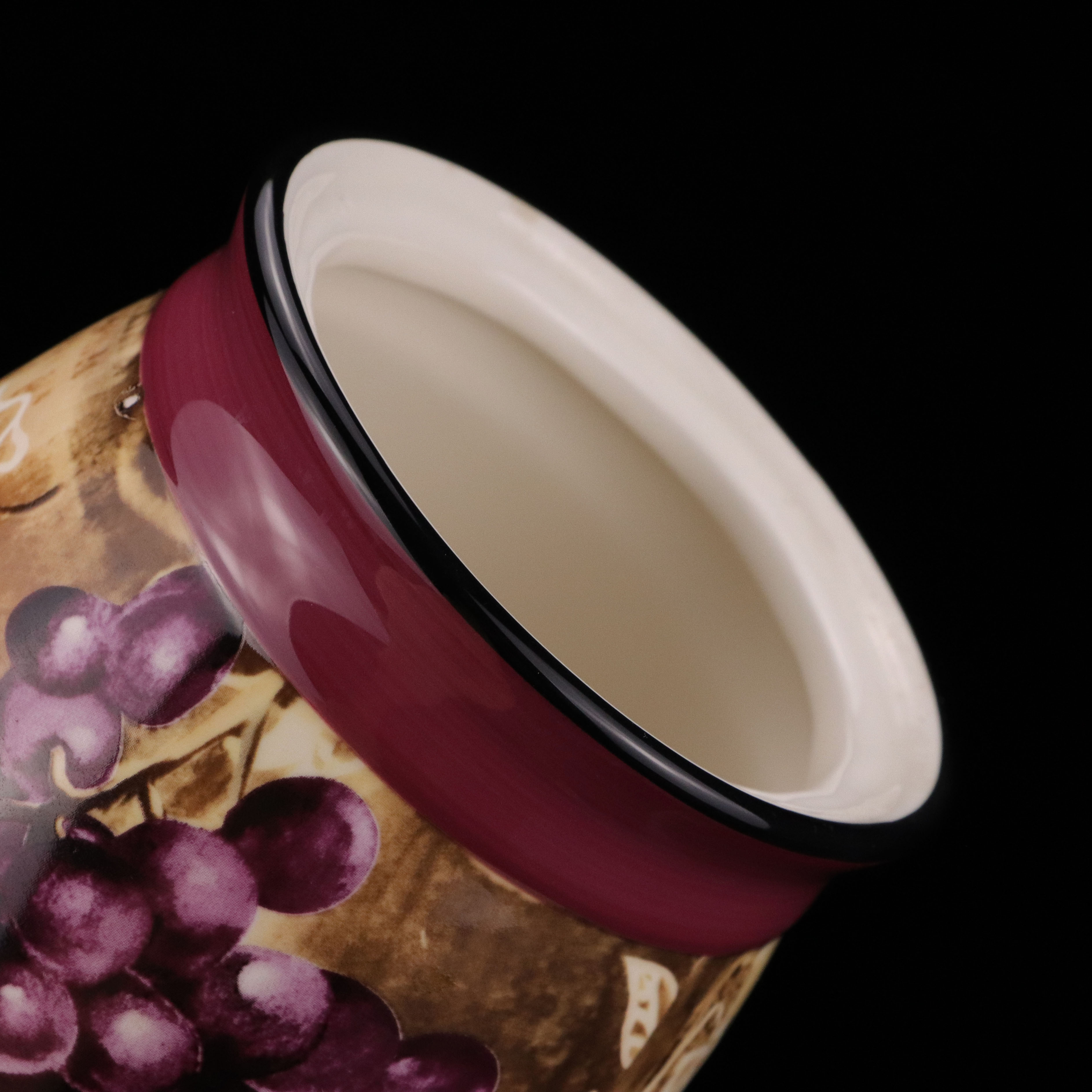 custom high end brand logo ceramic storage container set