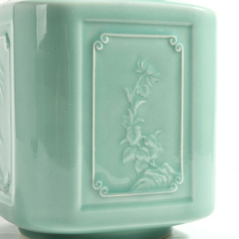 custom high quality brand logo ceramic porcelain storage jar with lid