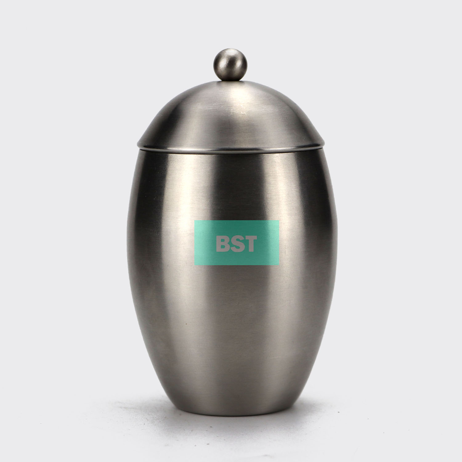 custom high quality stainless steel metal storage jar with lid