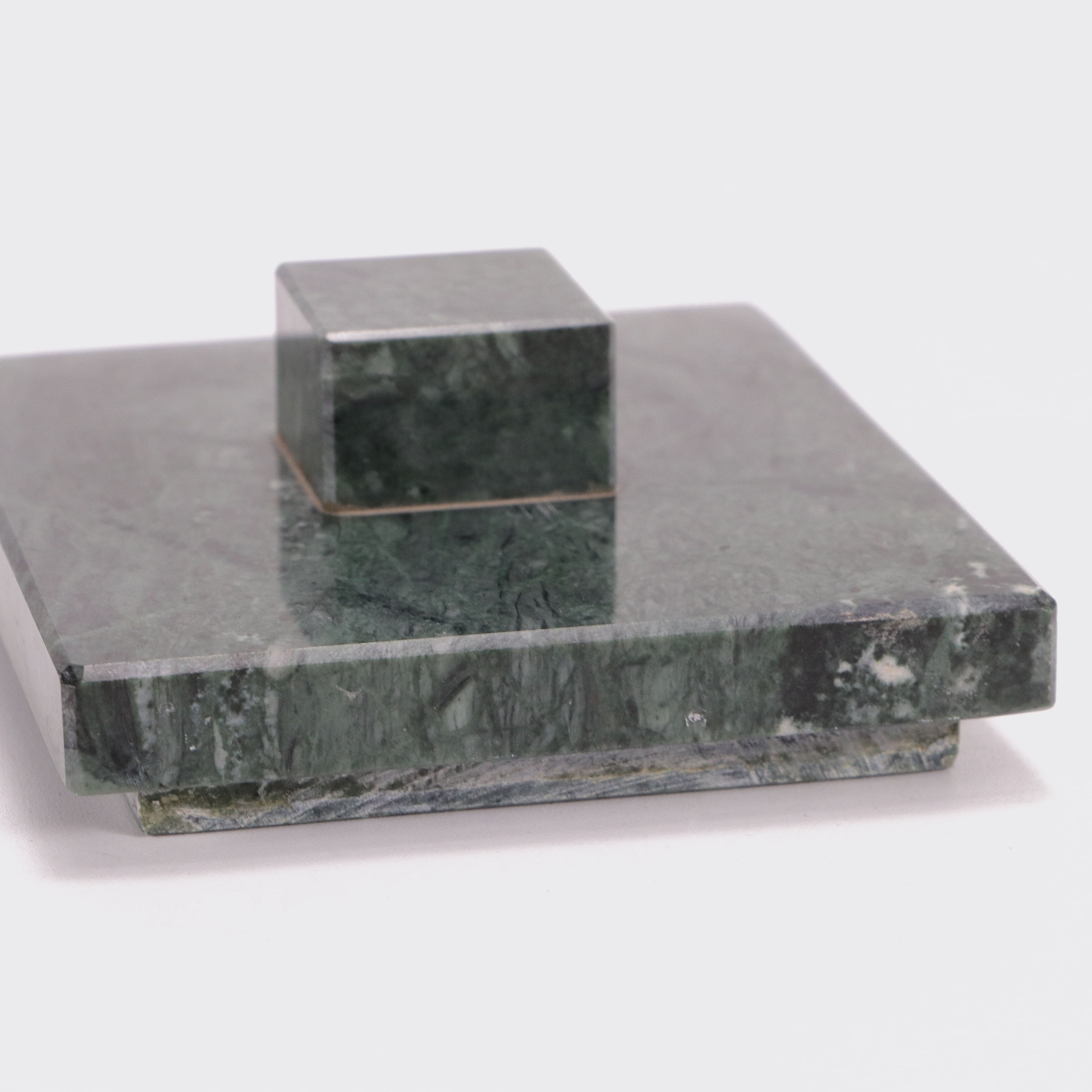 custom laser engraving pattern natural square stone canister with lid