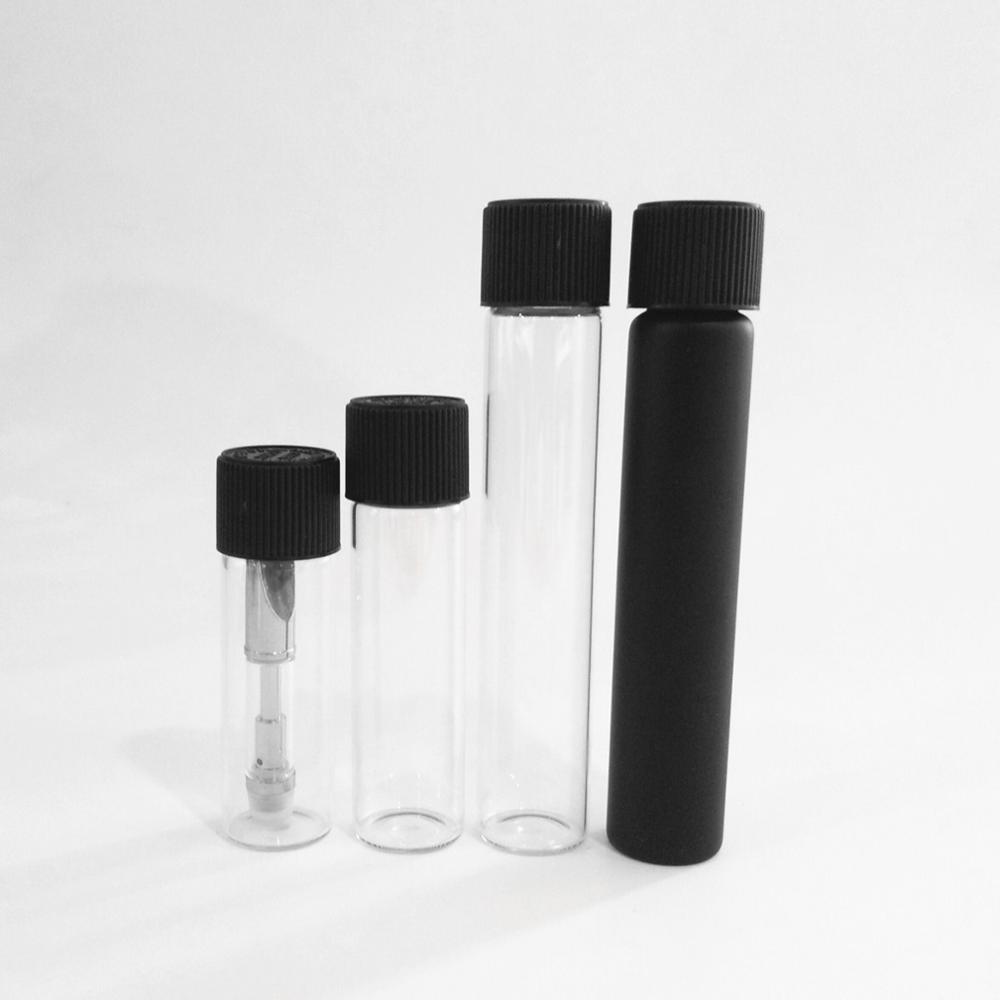 custom logo 116mm matte glass tubes screw top 120mm preroll tube child resistant lid