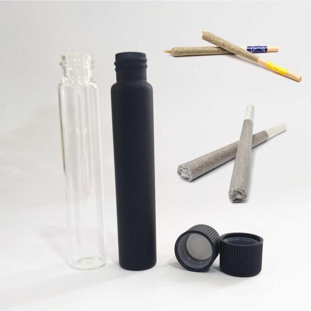 custom logo 116mm matte glass tubes screw top 120mm preroll tube child resistant lid