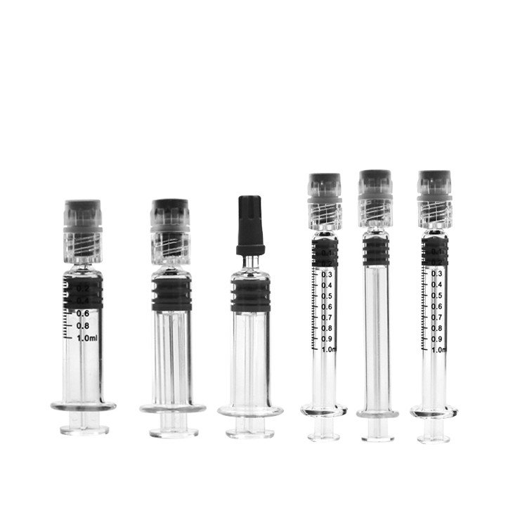 custom logo CBD glass oil syringe wholesale price 1ml 2ml 2.5ml 3ml or customized