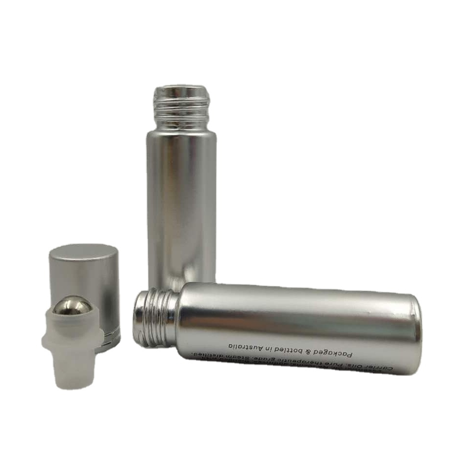 custom logo color high quality 10ml roll on glass bottle with roller ball