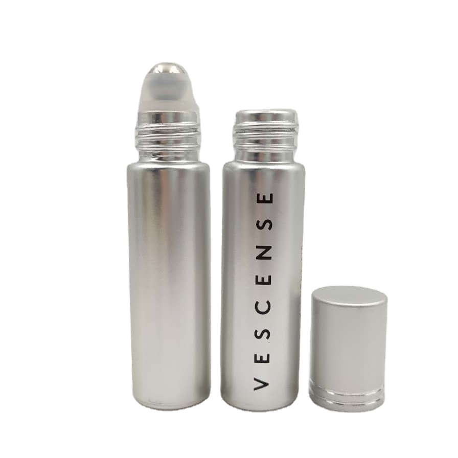 custom logo color high quality 10ml roll on glass bottle with roller ball