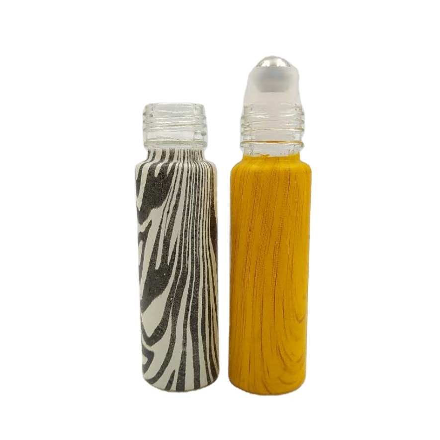 custom logo color high quality 10ml roll on glass bottle with roller ball