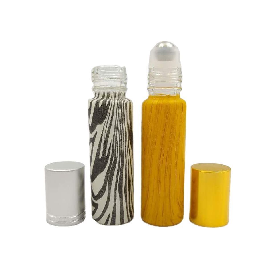 custom logo color high quality 10ml roll on glass bottle with roller ball