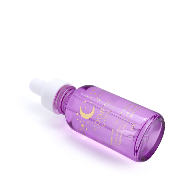 custom logo cosmetic glass green/purple/orange dropper bottle 30ml Personal Care serum/essential oil bottles