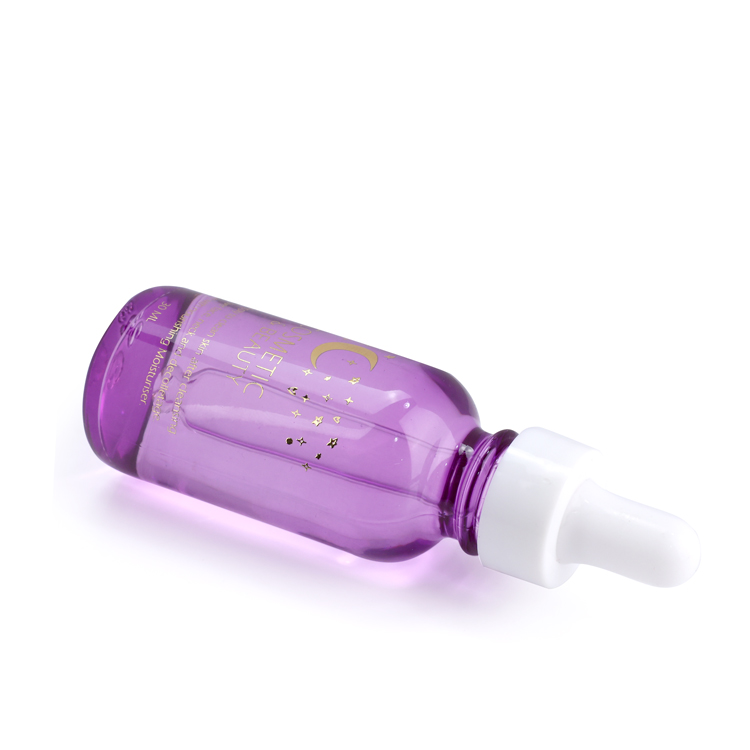custom logo cosmetic glass green/purple/orange dropper bottle 30ml Personal Care serum/essential oil bottles