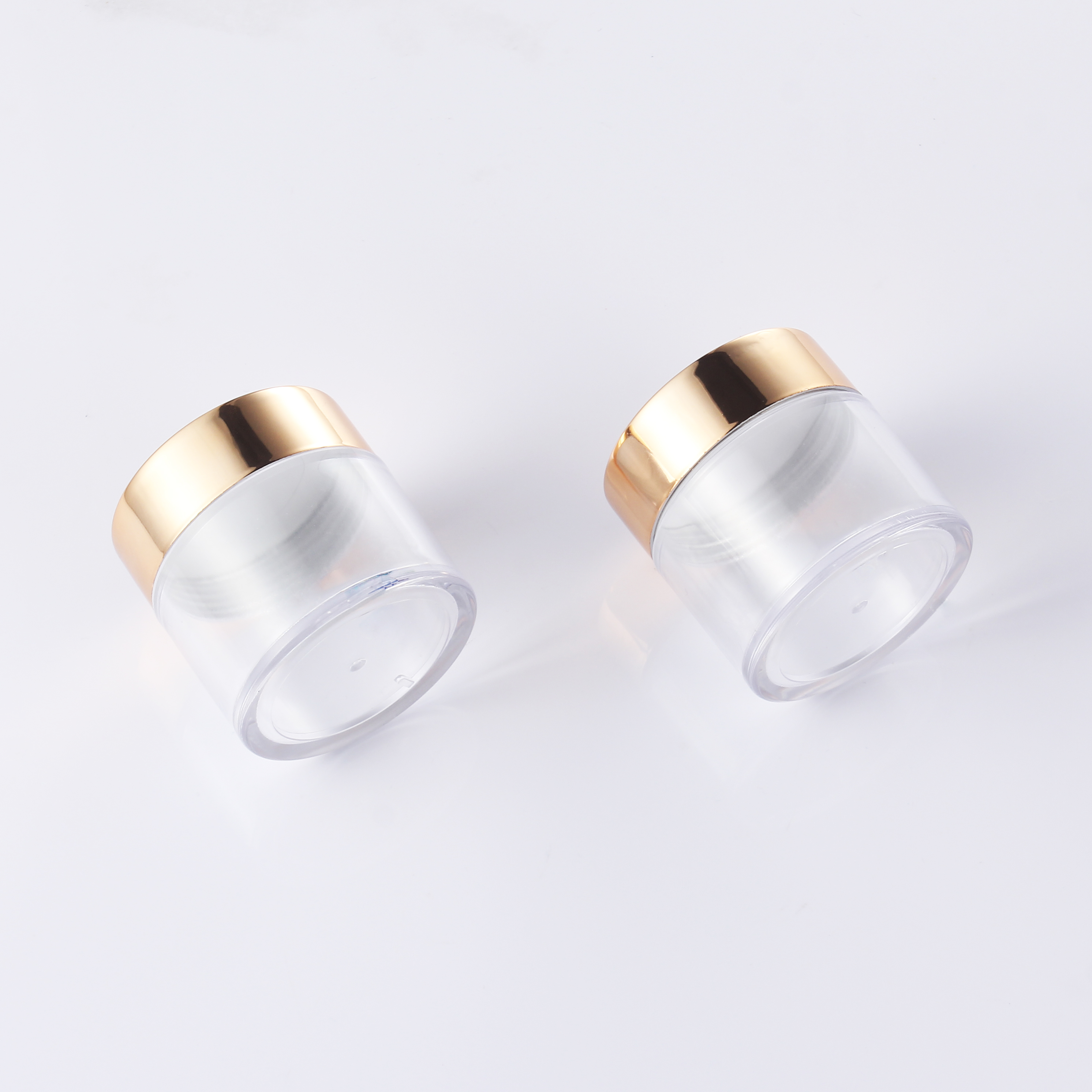 custom logo eco friendly cosmetic containers cream jar with gold and sliver cap