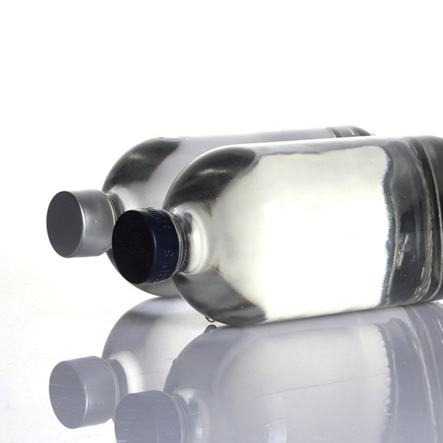 custom logo screw rum gin medical pharmacal syrup 28 400 GPI finish vodka clear 500ml 480ml 16oz spirits boston glass bottle