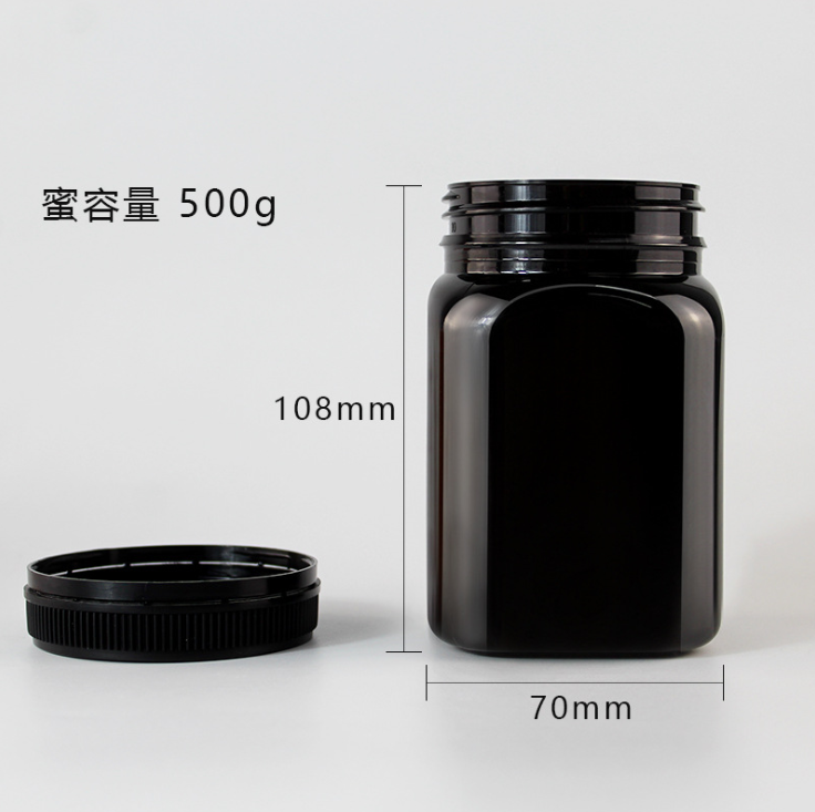 custom luxury empty certificated crystal 50ml 80ml 100ml 200ml square wide mouth glass mini honey jar with wood top