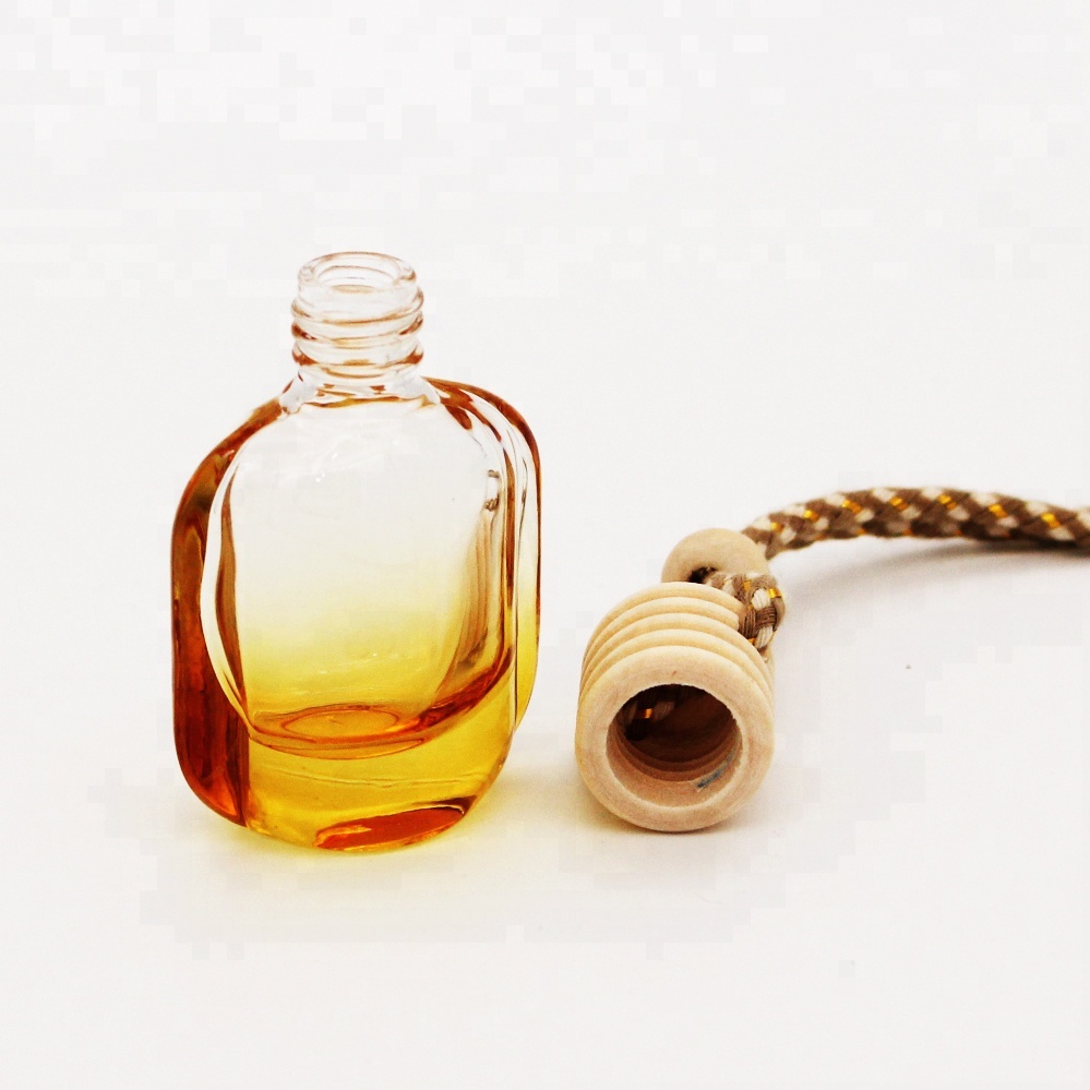 custom luxury multi color empty air freshener perfume glass 10ml hanging car diffuser bottle