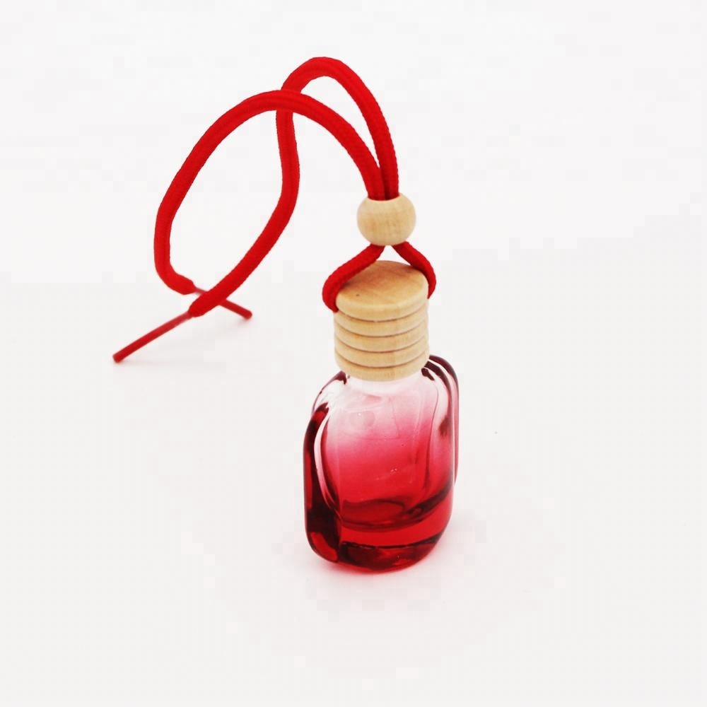 custom luxury multi color empty air freshener perfume glass 10ml hanging car diffuser bottle
