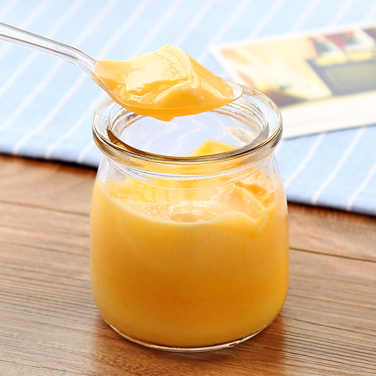 custom made 100ml 150ml 200ml pudding glass jar yogurt jar with plastic cap