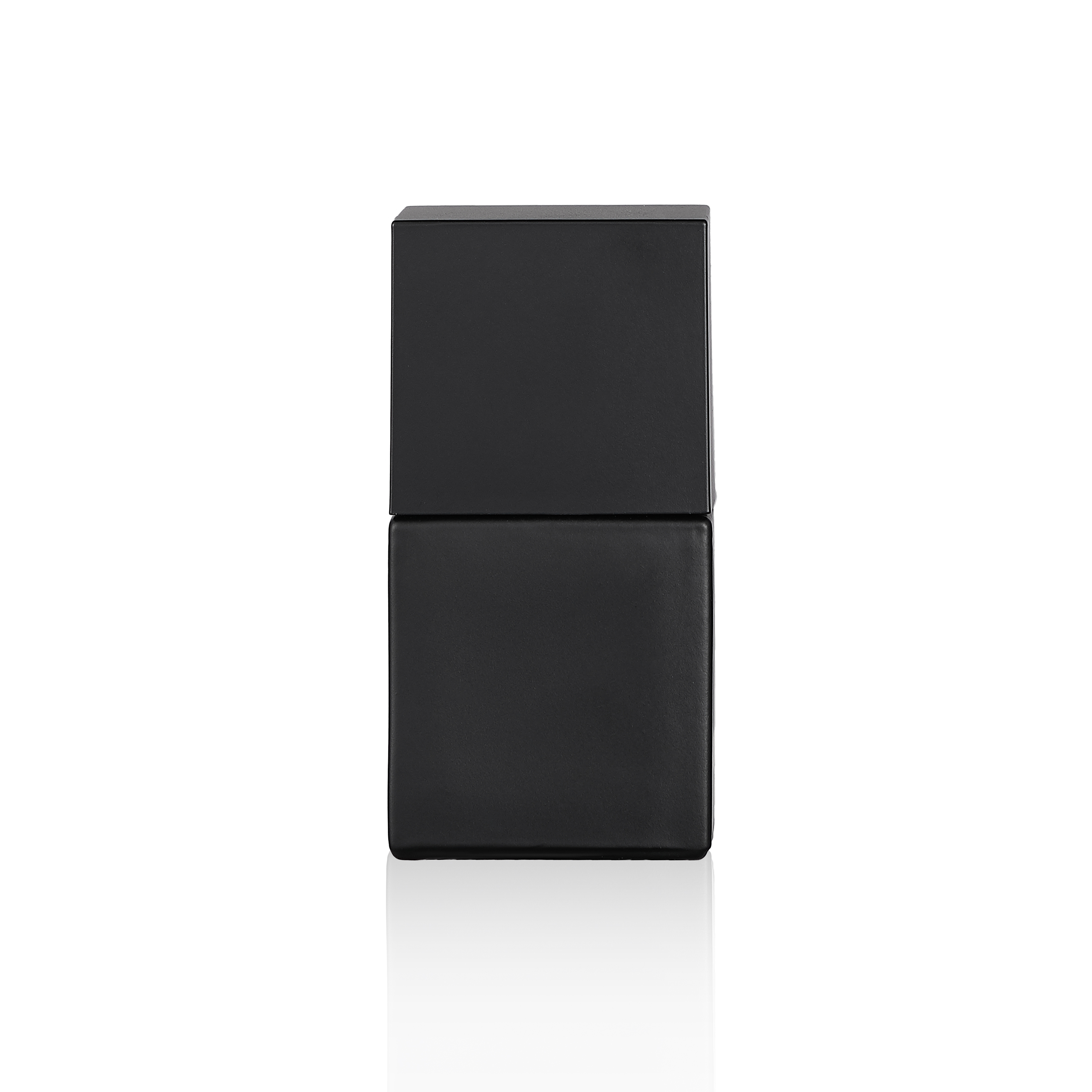 custom made 10ml matte black square empty uv gel nail polish bottle