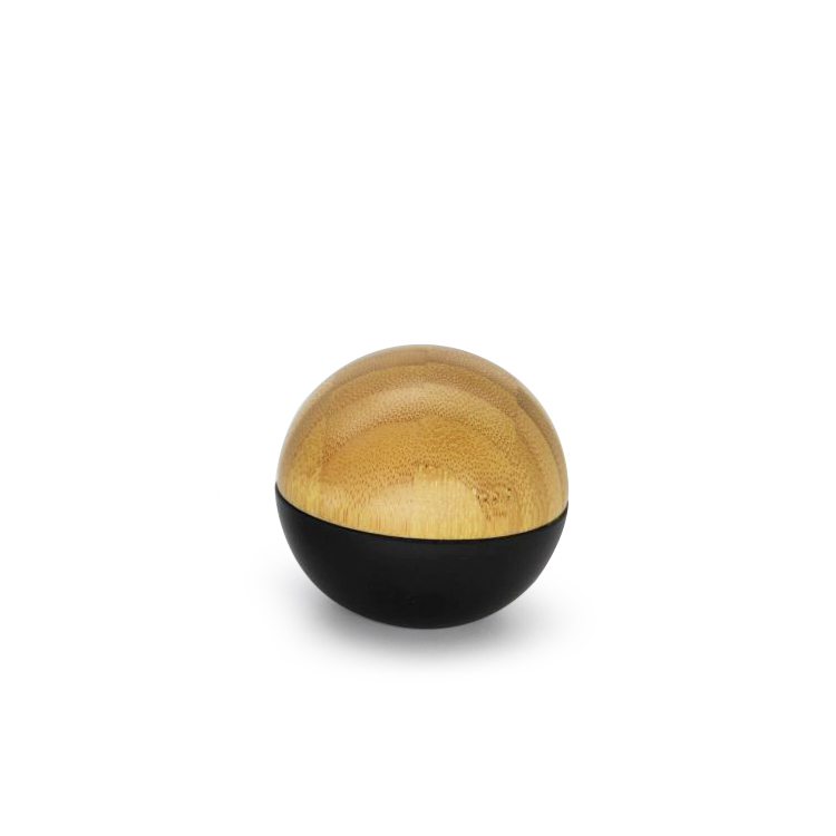 custom made 20ml 30ml 50ml 1oz 3oz 4oz ball shape cream frosted glass jar with bamboo wooden lid for face mask