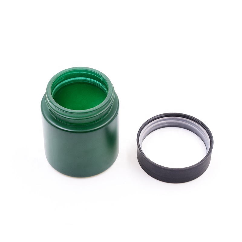 custom made 4oz 120ml empty round green straight sided Wax Container Child Proof Jars Herb Concentrate Container glass Bottle