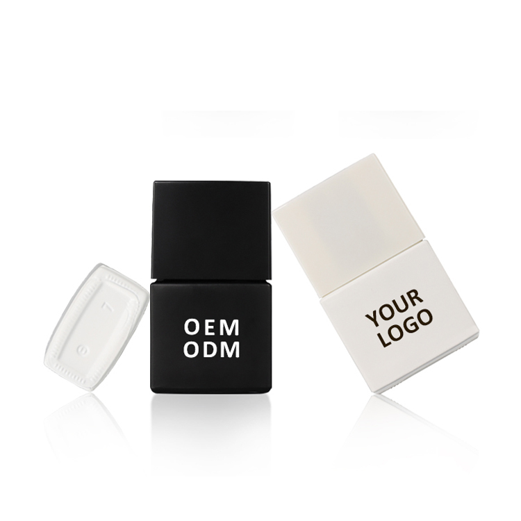 custom made 5g 10ml matte black square empty uv gel nail polish bottle