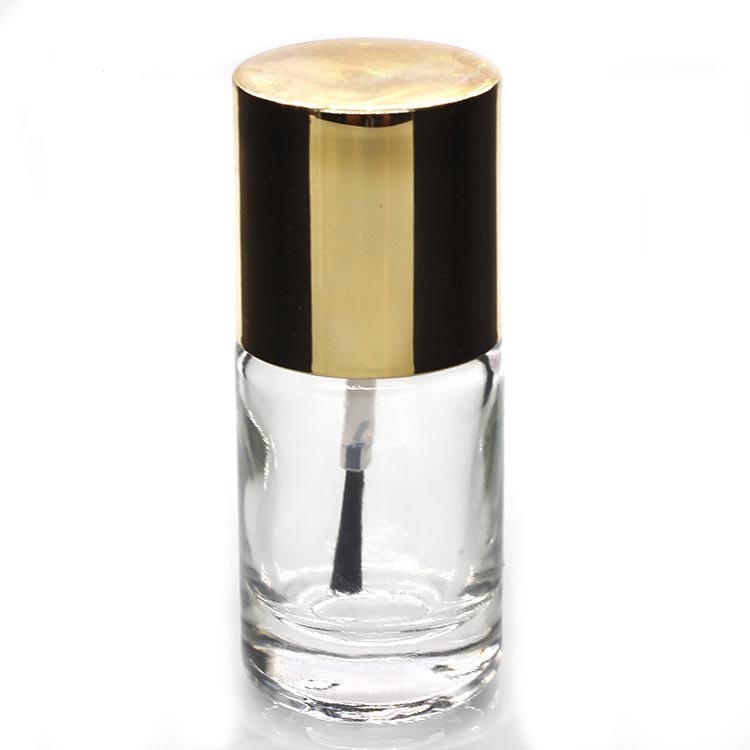 custom made 5ml-15ml cylinder glass uv gel empty nail polish bottle with brush