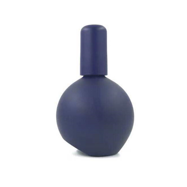 custom made 80ml cylinder glass uv gel empty nail polish bottle with brush