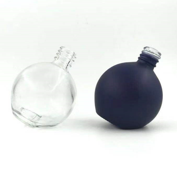 custom made 80ml cylinder glass uv gel empty nail polish bottle with brush