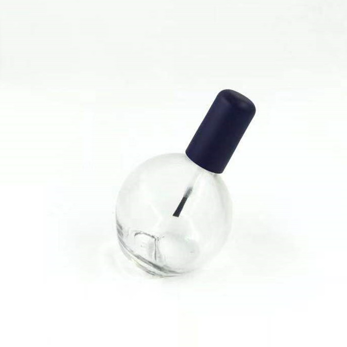 custom made 80ml cylinder glass uv gel empty nail polish bottle with brush