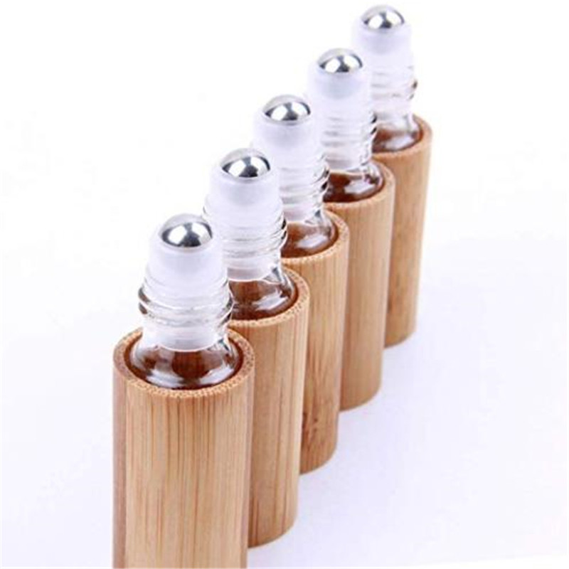 custom-made color Matte Black 10 ml Glass roller ball glass Bottles with Stainless Steel Roller Balls