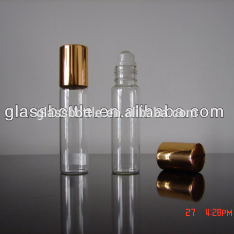custom made empty perfume clear glass roll on bottle