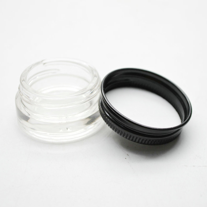 custom mini cosmetic container portable 10ml concentrate jar eye cream glass jar with screw cap